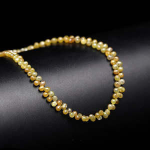 Diamants naturels jaunes en forme de goutte d'eau, 2,5-3,8 mm, en vrac, pour la fabrication de bijoux - Product Image 3