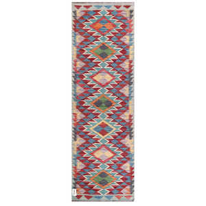 พรมอิมาโกะ ไมมานา อัฟกานิสถาน คิลิม ขนาด 197 x 64 ซม. ผ้าปูผนัง - Product Image 1