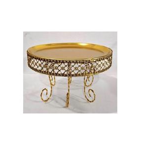 Conception personnalisée Support de serveur de gâteau en métal fini doré Fabricant de support de gâteau en métal décoratif fait à la main Nouvelle arrivée - Product Image 5