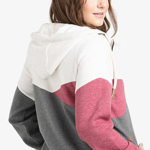 Sudadera con Capucha Personalizada con Diseño Propio, Servicio OEM ODM, para Mujer, con Bloques de Color, Invierno, Ecológica, con Cierre, Nueva Colección 2024 en Venta - Product Image 5