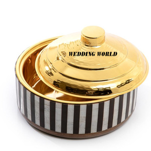 Servidor de alimentos de metal recubierto de polvo blanco Diseño personalizado Calentador de alimentos al por mayor Calidad Premium Lujo Nuevo Servidor de alimentos de metal - Product Image 2