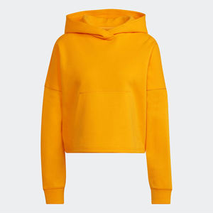 Ensemble de survêtement décontracté pour femmes, sweat-shirt jaune et pantalon de jogging noir, tenue de rue, logo personnalisé, deux pièces - Product Image 2