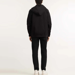Meilleur fournisseur – Sweat à capuche zippé pour homme 100 % coton, entièrement personnalisable avec impression de logo, respirant, séchage rapide, teinture unie, idéal pour l'hiver (vente en gros) - Product Image 2