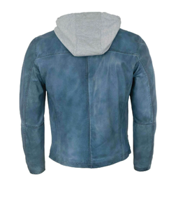 Veste en cuir pour hommes Slim Fit 100% Veste en cuir élégant en cuir véritable pour hommes - Product Image 2