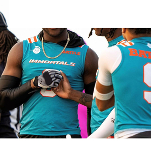 Gants de football professionnels unisexes de haute qualité, respirants, avec grip personnalisé, couleur personnalisée, design américain, pour entraînement sportif en extérieur - Product Image 5