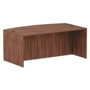Alera Valencia Series Bow - Mueble de recepción moderno con frente en arco, color nogal, 71 pulgadas. X 41.38 Pulgadas X 29.63 Pulgadas 71 Pulgadas X 41.38 Pulgadas X 29.63 Pulgadas - Product Image 1