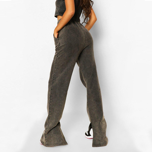 Unisex Acid Wash <b>Joggers</b> Customized High Quality Regular Fit Casual Winter Wear Vintage Front Style <b>Polyester</b>/Cotton Quick Dry - Product Image 2