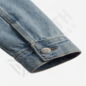 Veste en jean pour homme, coupe slim, style motard déchiré, bleu vintage, manches longues personnalisées, vêtements en jean classiques, veste en jean pour homme - Product Image 6