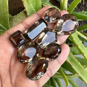 Piedra preciosa de cuarzo ahumado, forma de mezcla, piedra de cuarzo ahumado facetada enorme, gemas de cuarzo sueltas de Brasil a precio mayorista - Product Image 5