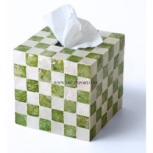 Excellente qualité forme carrée en bois fait à la main dessus de table boîte de rangement de mouchoirs grande taille maison et complexe vaisselle distributeur de mouchoirs - Product Image 3