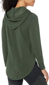 Long pull à capuche surdimensionné pour femmes en molleton de coton 100% personnalisé pull d'hiver à la mode avec col à capuche - Product Image 6