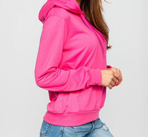 Sweat-shirt à capuche court sur mesure, streetwear, vêtements décontractés lourds, sweat-shirts vierges pour femmes - Product Image 5