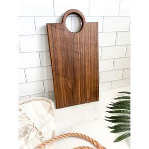 Tabla de cortar de madera natural de origen sostenible, tabla de cortar acabada con diseño de cuadros Premium de primera calidad - Product Image 4