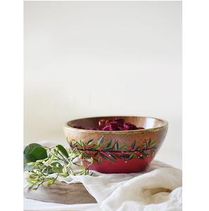 Bol de service en bois rond en forme de feuille de laiton AK dans un bol décoratif multicolore pour les ornements d'hôtellerie/vaisselle - Product Image 1