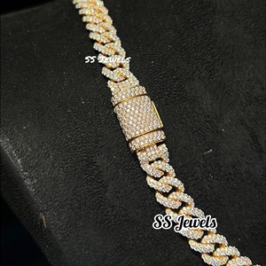 สร้อยคอโซ่แบบฮิปฮอปเคลือบทองสีโรสโกลด์925พรีเมี่ยมสำหรับผู้ชายและผู้หญิง - Product Image 2