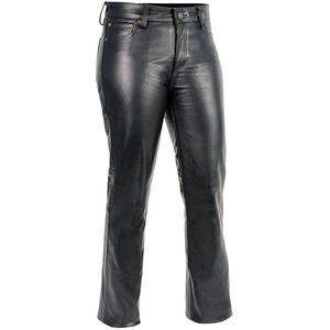 Leather <b>Pants</b> for <b>Women</b> High Waist Elastic Waist Hip Hop Style <b>Black</b> Genuine Leather Winter Fashion Wear Comfortable Fit - Product Image 3