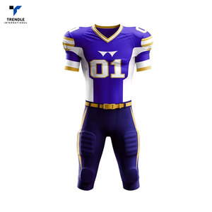 Uniforme de Fútbol Americano Personalizado de Alta Calidad para Hombre, Manga Corta, 100% Poliéster, Transpirable, Ropa Deportiva Profesional Personalizada - Product Image 2