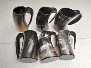 แก้วดื่มเบียร์ฮอร์นที่งดงามมีดีไซน์ถังธรรมชาติแก้วมัคส่งตรงจากโรงงาน - Product Image 4