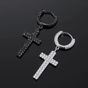 925 Silver Lab Grown Diamond Hoop Bridal <b>Earrings</b>-Gift & Party Jewelry - Product Image 1