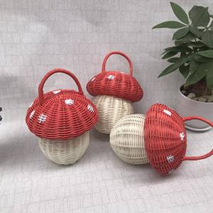 Cesta de seta de ratán de color rojo para niños, juguetes para bebés y niños pequeños - Product Image 4