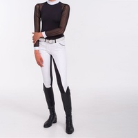 Chemise de polo équestre en nylon pour femmes personnalisable, séchage rapide, couche de base pour spectacle western avec logos pour vêtements de course à cheval