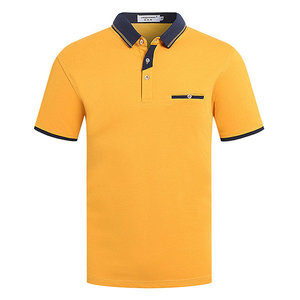 Chemise rayée anti-plis à manches courtes en jersey de coton respirant, personnalisable avec impression sérigraphique - Product Image 2