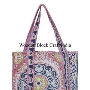 Bolso Tote Acolchado Multicolor Estilo Bohemio para Mujer, Moderno y Estampado para Verano, Otoño e Invierno, para Compras, Viajes y Más - Product Image 2