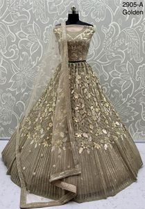 Patch design paon et éléphant & Zari Work and Thread Work Bridal Lehenga - Product Image 6