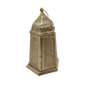 Lanterne décorative unique en métal couleur dorée pour la maison et la décoration d'éclairage de Noël lanterne suspendue faite à la main - Product Image 2