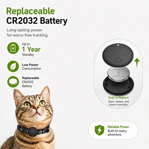 Collier de suivi GPS intelligent pour chats, étanche, compatible Android, technologie avancée Find My, sans frais mensuels - Product Image 5