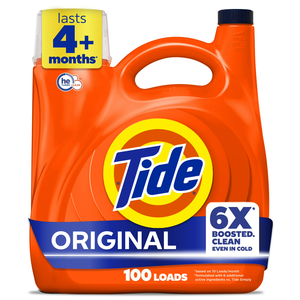 Detergente Líquido para Ropa Sin Perfume, 125 oz líquidas, 100 Lavados, Limpieza Potenciada con Agua Fría, Concentrado, Ecológico, Portátil - Product Image 1