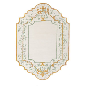 พรมขนสัตว์ถักมือสีเบจน้ำตาล Jardins Du Monde ลายดอกไม้ รุ่น Akwl-9010 สำหรับห้องนั่งเล่น ห้องโถง สำหรับวัยรุ่น-Jaipur - Product Image 1