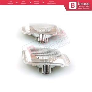 BSP907 2 ชิ้น ไฟเลี้ยวกระจกมองข้าง ฝาครอบเลนส์สีขาว ขวา+ซ้าย 71748253 71748252 สำหรับ MK3 - Product Image 3