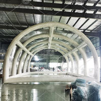 Grande couverture gonflable extérieure claire de piscine de PVC de qualité commerciale couverture de piscine d'hiver couverte couverture de piscine imperméable