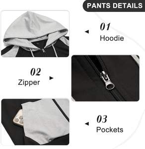 Sudadera con capucha transpirable Eco-Friendly Impreso Patrón sólido Invierno Peso pesado SWEATSUIT Técnica de diamantes de imitación Ligero - Product Image 5