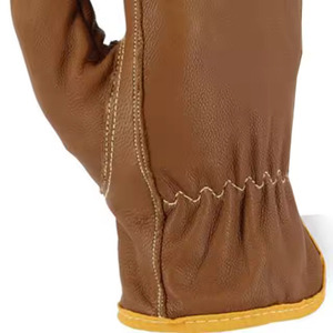 Reinforced Cowhide Leather Mechanic Working Gloves Industrial Safety Hand Protection Soft and <b>Comfortable</b> Mechanical Glove - Product Image 3