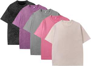 เสื้อยืดผ้าซักแบบเป็นกรดสำหรับผู้ชายผ้าฝ้าย100% ทรงหลวมพิมพ์ลายโอเวอร์ไซส์ใส่ได้ทั้งชายและหญิง - Product Image 6