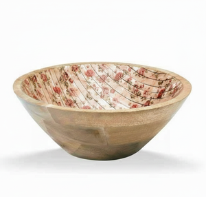 Bols de service en bois faits à la main écologiques avec intérieurs en émail élégants Design de luxe pour la maison Fête Dîner Cadeaux festifs - Product Image 3