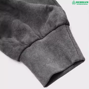 Sweat à capuche en molleton 100% coton ou en tissu éponge français, personnalisé par le fabricant OEM, sans ourlet, coupe courte, effet vintage, délavé à l'acide et aux pigments - Product Image 2