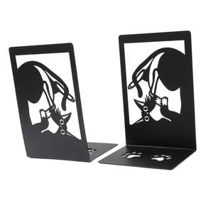 Serre-livres en fer Forme rectangulaire et type Animal Creative Book End Haute qualité par feuille de fer faite à la main et Acacia Design Serre-livres - Product Image 5