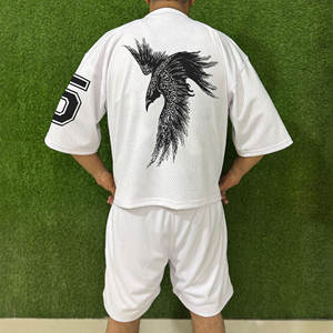 Ropa de baloncesto de diseño personalizado, conjunto de Camiseta deportiva y pantalones cortos, uniforme de baloncesto de entrenamiento para hombres, camiseta de baloncesto transpirable para Unisex - Product Image 2