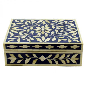 Incrustación de hueso de estilo europeo y resina, caja de joyería hecha a mano, mejor calidad, venta al por mayor - Product Image 1