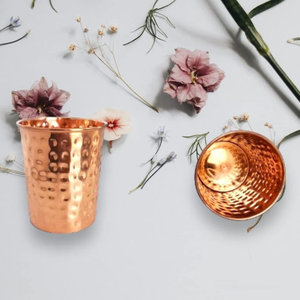 Vasos de Metal de Cobre Ecológicos Hechos a Mano con Tapa Hermética, Personalizables, Contemporáneos, para el Hogar, Hoteles y Regalos - Product Image 2