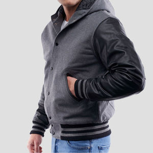 2025 nouvelle conception personnalisée de haute qualité hommes varsity vestes prix de gros hommes manches longues 100% laine pas cher à capuche varsity vestes - Product Image 6