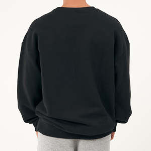 Sweat-shirt homme sur mesure 100% coton lourd 330g personnalisé couleur unie violet pour la saison d'hiver - Product Image 5