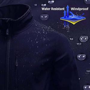 Men's New 2024 <b>Soft</b> <b>Jacket</b> Custom logo <b>Soft</b> <b>Shell</b> Waterproof Windproof Windbreaker Men Fleece Lined Polyester Softshell <b>Jacket</b> - Product Image 4