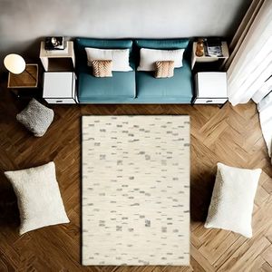 Alfombra de lana viscosa de diseño clásico de lujo hecha a mano, alfombra antideslizante personalizada con bucle para sala de estar, mesa de centro, mesa de comedor - Product Image 3