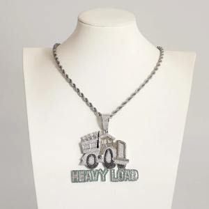 ขายดีจี้รถบรรทุก925เงินสเตอร์ลิงแบบหนักประดับเพชรโมอิสชุบทองสไตล์ฮิปฮอปในราคาที่ดีที่สุด - Product Image 4