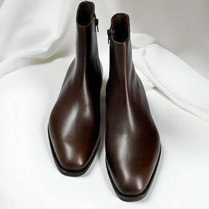 2026 New High-quality Genuine Leather Handmade <b>Men's</b> Chelsa Formal & Casual Business Wedding <b>Shoes</b> Large <b>Size</b> OEM Custom Service - Product Image 2