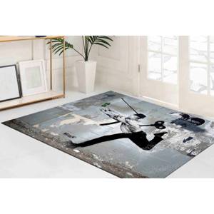 Tapis imprimé graffiti - Doux, vibrant, décoration d'art moderne, tapis en chenille - Product Image 2